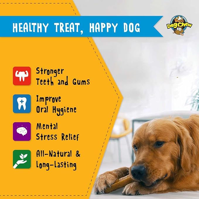 Tibetan Dog Chew Yak Cheese Sticks (1 Large Chew) - Natural, Handmade Large Dog Treats, Long-Lasting, Easy Digest, Ideal for Aggressive Chewers, Supports Oral Health, Grain and Gluten Free