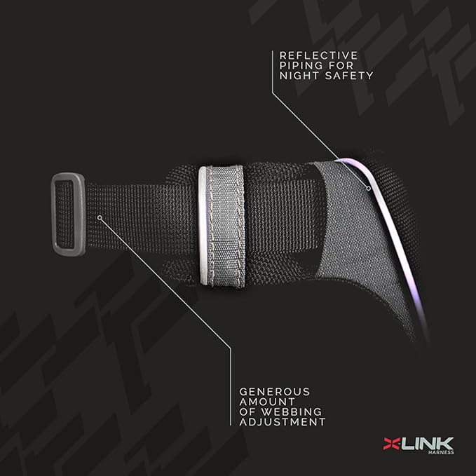 EzyDog X-Link Dog Harness – Reflective and Padded No Pull Dog Harness for Training and Everyday Walks with 2 Leash Attachment Points (X-Large, Olive)