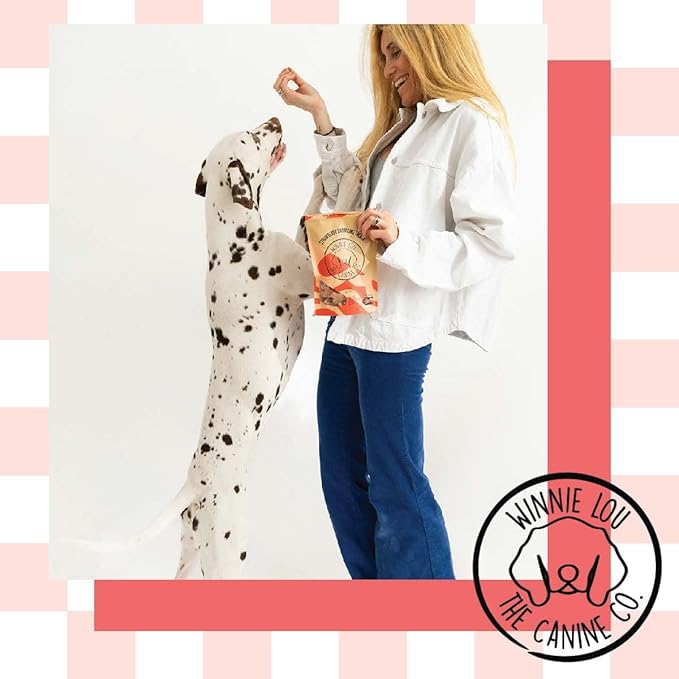 Winnie Lou Organic Healthy Dog Treats – All Natural Crunchy Dog Biscuits Made in USA with Organic Ingredients from Colorado Farms – for Small, Medium, Large Dogs - Strawberry Shortcake (Pack of 2)