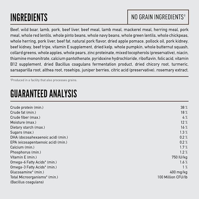 ORIJEN Grain Free Poultry Free High Protein Dry Dog Food Regional Red Recipe 13lb Bag