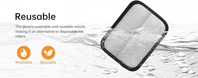 Pet Hair Removal Glove, Reusable Cat Dog Electrostatic Hair Remover Grooming Glove Tool, Upgraded and Thickened Pet Hair Gloves,Pet Hair Remover Tool for Laundry, Couch, Carpet, Car Seat 1 pc