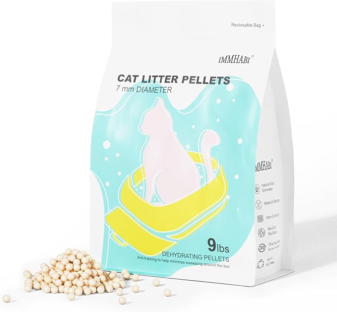 Generic Cat Litter Pellets Refills - 9 lbs, Exclusively for Dual-Layer Litter Box Systems, Dehydrating, Long-Lasting Odor Control