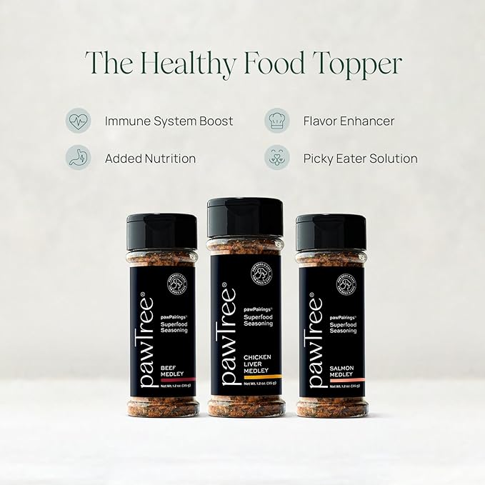 pawTree Unleash Your Inner Chef - pawPairings Pet Food Topper - 3Pack (Salmon, Beef, Chicken Liver)