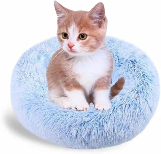 Small Cat Bed for Indoor Cats - Washable 16 Inches Kitten or Puppy Bed (Up to 5lbs) - Extra Small Dog Bed