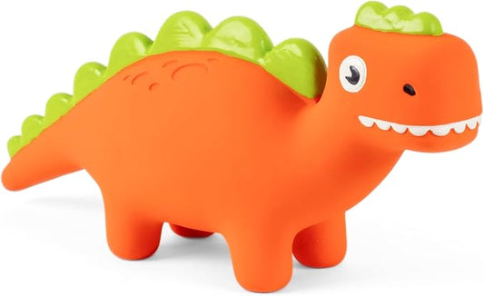 Steggy Latex Dog Chew Toys with Squeaker Soft Squeaker Puppy Toy Dinosaur