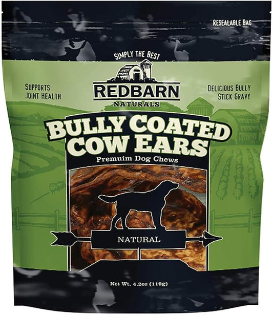 Redbarn Pet Products Redbarn's Bully Coated Cow Ears for Dogs, All-Natural, Single-Ingredient Chews, 4.2 Ounce, Pack of 6
