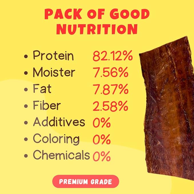 Woofley's - Esophagus Jerky (100 Count) - Gullet Sticks for Dogs - Safe Jerky Dog Chews -Easily Digestible Bully Sticks