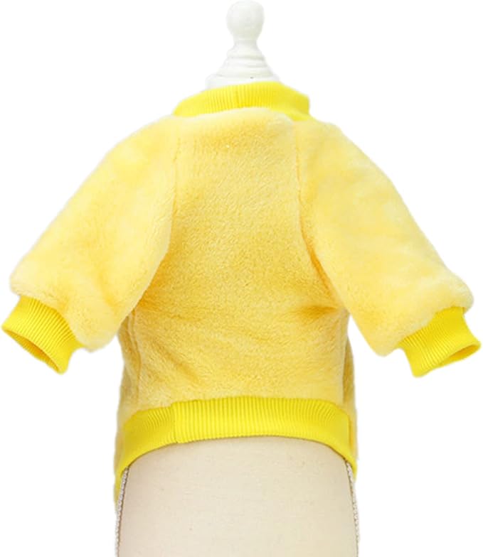 Jecikelon Pet Dog Clothes Dog Sweater Soft Thickening Warm Pup Dogs Shirt Winter Puppy Sweater for Dogs (Z01-Yellow, Large)