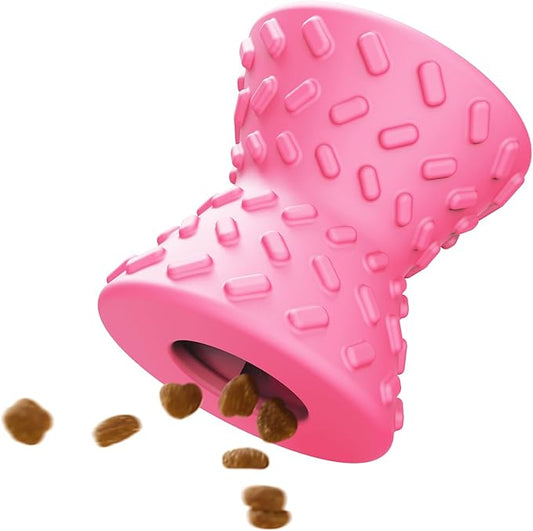 Dog Toys to Keep Them Busy – Interactive Treat Dispensing Ball for Small Dogs, Puppy Puzzle Toy for Enrichment & Teething, Durable Rubber Chew for Training & Boredom Relief, Bacon Flavor