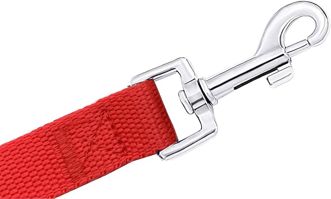 PETGOGO 15ft 20ft 30ft 40ft 50ft Long Dog/Puppy Lead Obedience Recall Training Dog Leashes for Small Medium Dogs Camping, Training, Play, or Backyard (20 FT, Red)