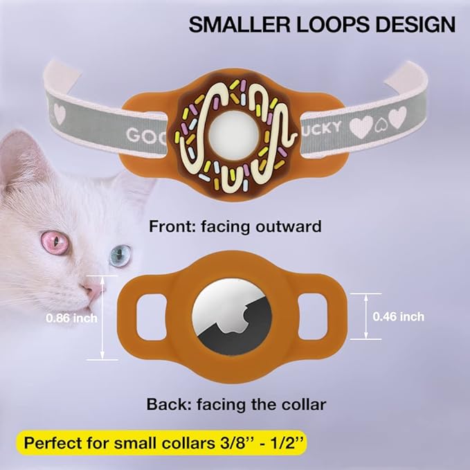 Cat Collar Holder for Airtag, Cat & Small Dog Harness Case for Air Tag