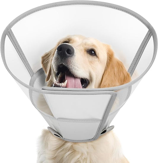 Soft Dog Cone Collar to Stop Licking, Comfortable Cones for Dogs After Surgery, Adjustabl Dog Recovery Collar for Large Medium Small Dogs