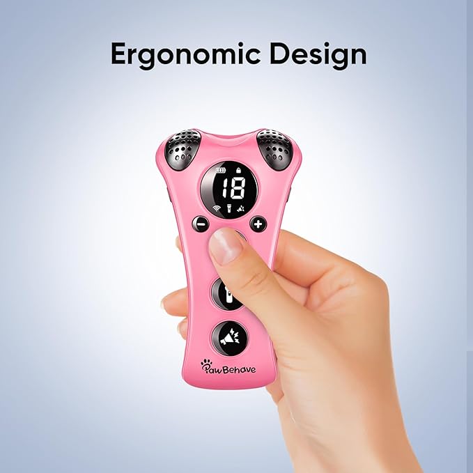 Ultrasonic Dog Bark Deterrent Device –10-Level Adjustable Anti Barking Trainer with Flashlight, Strobe, E-Clicker(18 Whistle Sounds)–No Shock, Collar-Free Dog Behavior Correction Devices