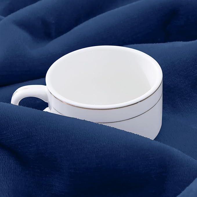 Smiry Waterproof Dog Bed Blanket, Leakproof Pet Throw Blanket for Bed Couch Sofa, Reversible Sherpa Fleece Furniture Protector Cover for Small Medium Large Dogs Cats (Navy Blue, 60x80 inches)