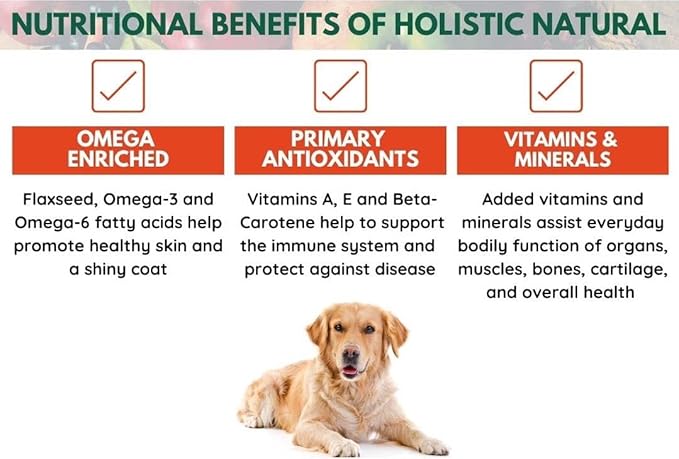 Bench & Field Holistic Natural Adult Dry Dog Food, Chicken Meal and Brown Rice Recipe 6.6 lb Bags (Pack of 2)