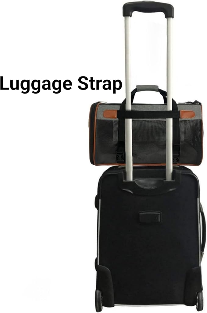 Mr. Peanut's Rhodium Mini Series Airline Compliant Pet Carrier, Check Sizing, Appropriate for Small Pets Only