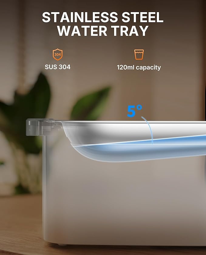 PETKIT Dishwasher Safe Cat Water Fountain, Cordless Automatic Cats Drinking Fountain with Motion Sensor, 101 oz/3L Pet Fountain for Cats Dogs Inside, Smart App Control & Stainless Steel Tray