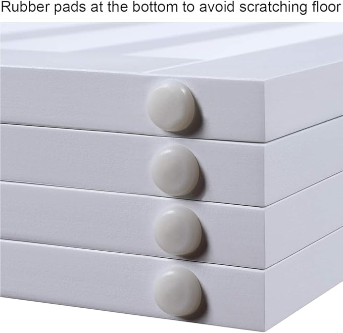 unipaws 36”H Free Standing Pet Gate for Dog Cat, Tall Wooden Dog Gates for Doorway, Stairs, Foldable Pet Fence for The House, Expandable Barrier, Indoor Use, White