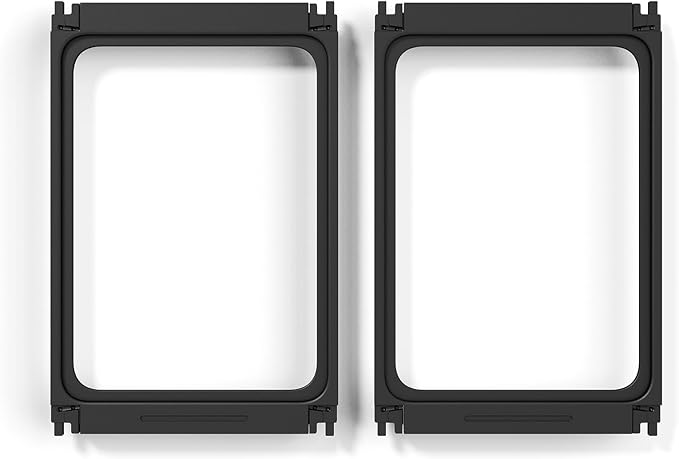 Jalove Dog Playpen, 24" Acrylic Plastic Pet Playpen with Door, Puppy Playpen, Indoor Dog Pen, Foldable, Customizable, Black 2 PCS