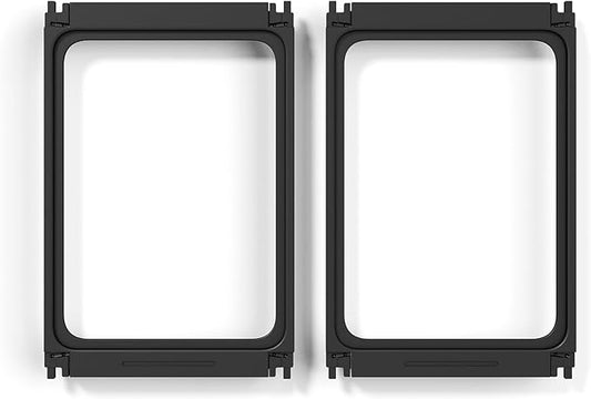 Jalove Dog Playpen, 24" Acrylic Plastic Pet Playpen with Door, Puppy Playpen, Indoor Dog Pen, Foldable, Customizable, Black 2 PCS