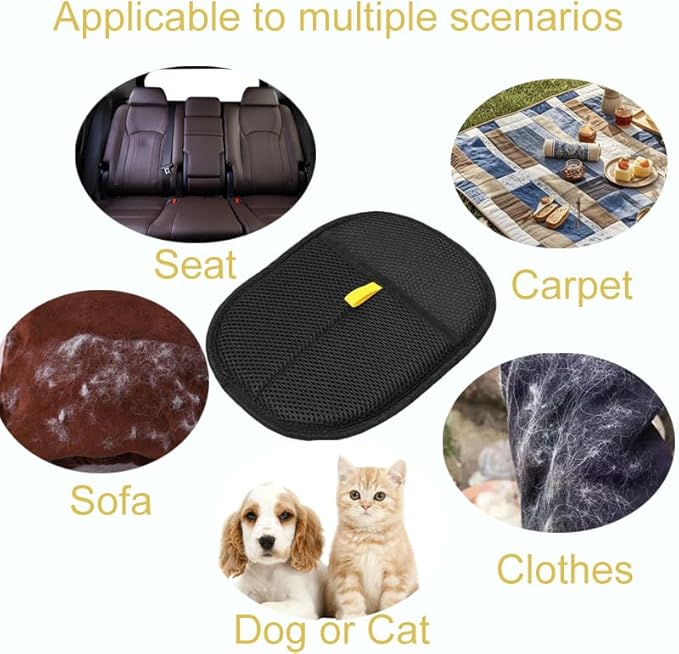 3Pcs Pet Hair Removal Glove, Electrostatic Pet Hair Gloves,Reusable Pet Hair Remover Glove, Pet Hair Removal Tool,Dog Hair Remover Grooming Glove,Suitable for Clothes,Carpet,Sofa.