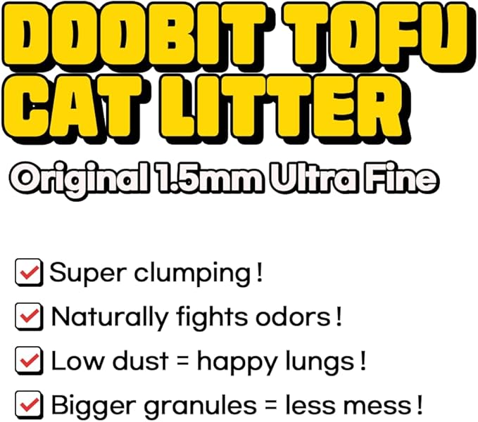 100% Natural,Tofu Cat Litter Toilet Flushable,Non Toxic Low Tracking,1.5mm Fine Cut,Solubility in Water,Clumping Litter,Ultra Absorbent, Really Dust-Free,I'm Gonna Pee(5.7lb x 4pack)