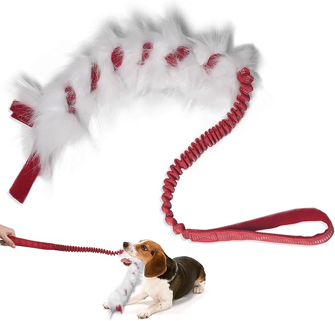 wodoca Christmas Dog Tug Toys Dog Rope Toys Pets Puppy Aggressive Chewers Toys Xmas Pet Gifts, Easy to GRAP Large Dogs Chew Toy Ideal for Training for Puppy, Middle Dogs Play Hand Made (Red)