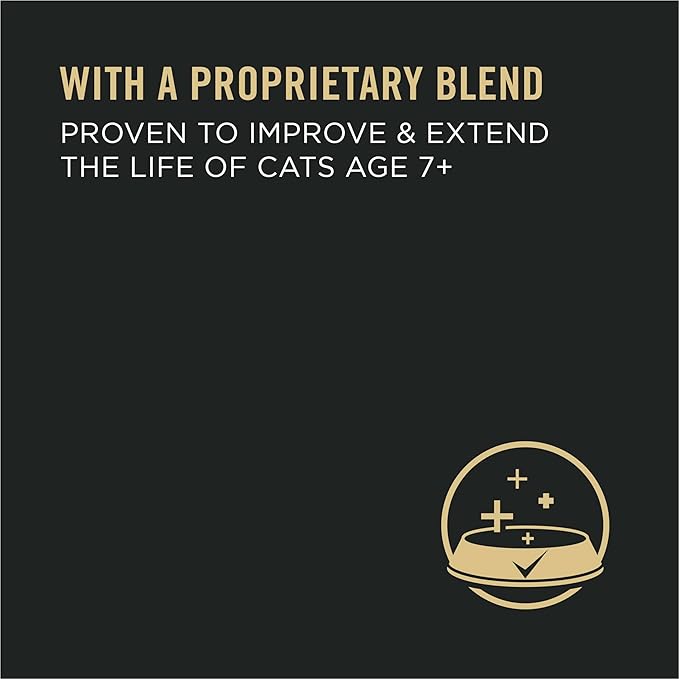 Purina Pro Plan Senior Cat Food With Probiotics for Cats, Chicken and Rice Formula - 3.2 lb. Bag