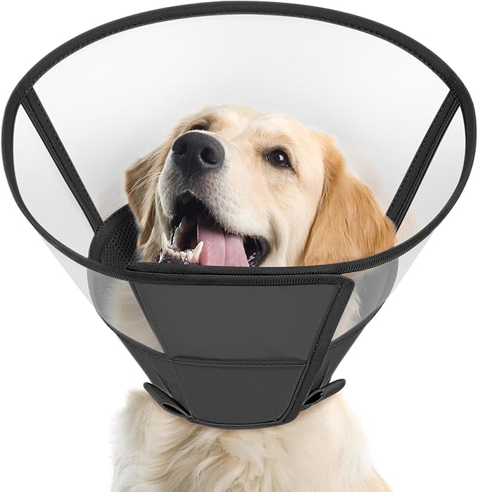 Soft Dog Cone Collar to Stop Licking, Comfortbale Cones for Dogs After Surgery, Adjustabl Dog Recovery Collar for Large Medium Small Dogs