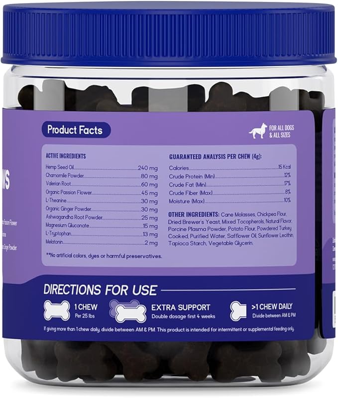 PupGrade Calming Soft Chews - Promotes Relaxation & Helps Manage Stress for All Dogs - Supports Calm Stomachs & Muscles - No Wheat, Corn, or Artificial Ingredients - Meat Flavored - 180 Soft Chews