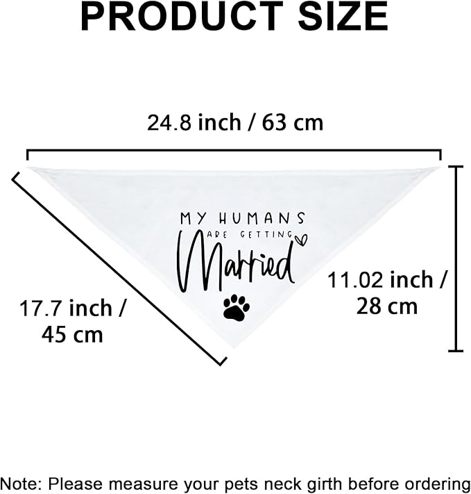 My Parents are Getting me a Human, Pregnancy Announcement Dog Bandana, Gender Reveal Photo Prop Pet Scarf Accessories,Pet Accessories for Dog Lovers (My Humans are Getting Married)