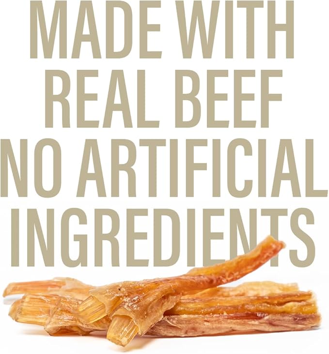 Chewer's Joy Beef Tendons 5–6" (4oz) – Natural Dog Treats – Single Ingredient Long-Lasting Chews, High Protein