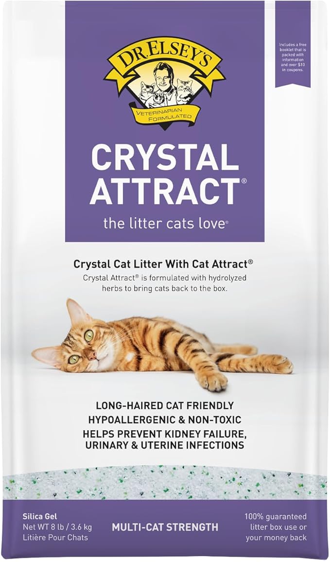 Dr. Elsey's Crystal Attract Silica Cat Litter, 8lbs