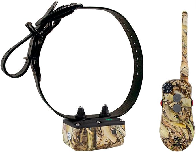 DT SYSTEMS H2O1820 Plus E-Collar, Waterproof Rechargeable Expandable Remote Dog Trainer, 16 Stimulation Levels, Vibration Assist, Mossy Oak Blades
