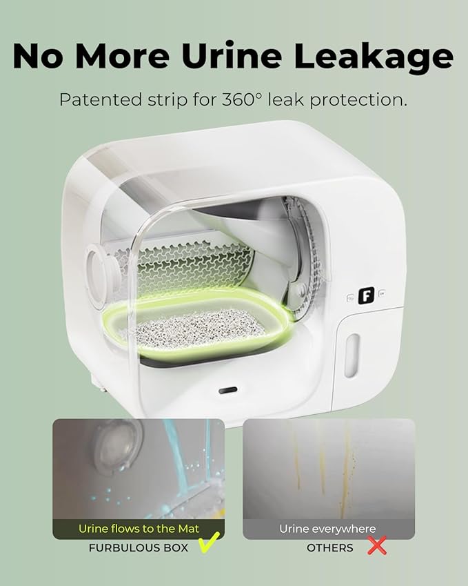 Furbulous True Odor-Free Self Cleaning and Packing Litter Box, Automatic Cat Litter Box with Self-Pack and Refill System, APP Control, Extra Large Space for 3.3-22 lbs Cats, Upgraded Version