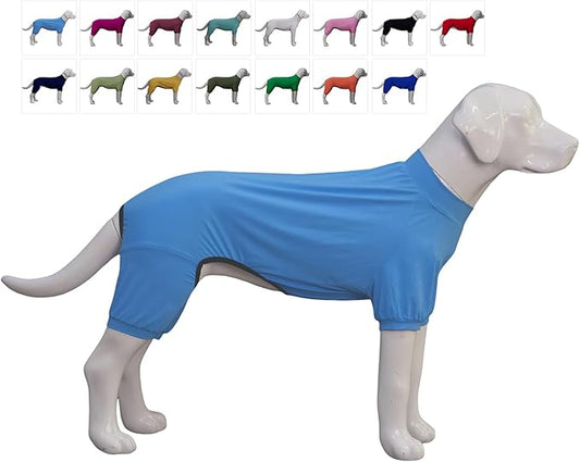LoveLongLong Dog Jumpsuit with UV Protection and Quick-Dry Fabric for Spring Summer Pet Pajamas Sea Blue S