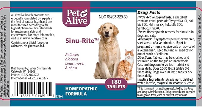PetAlive Respiratory ComboPack for Pets - All Natural Homeopathic Remedies Relieve Symptoms of Blocked Sinuses, Colds, and Respiratory Irritation in Cats and Dogs