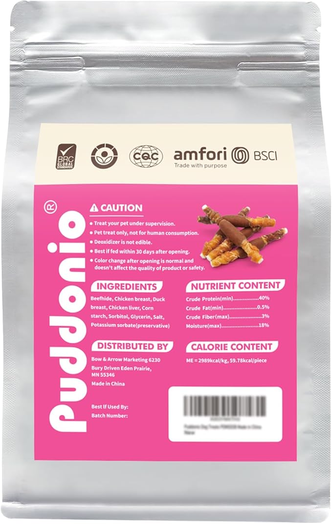 Dog Treats, Triple Flavor Rawhide Sticks, Chicken Duck and Chicken Liver Wrapped Rawhide Dog Chews, Suitable for Medium and Small Dogs, 10.58 oz