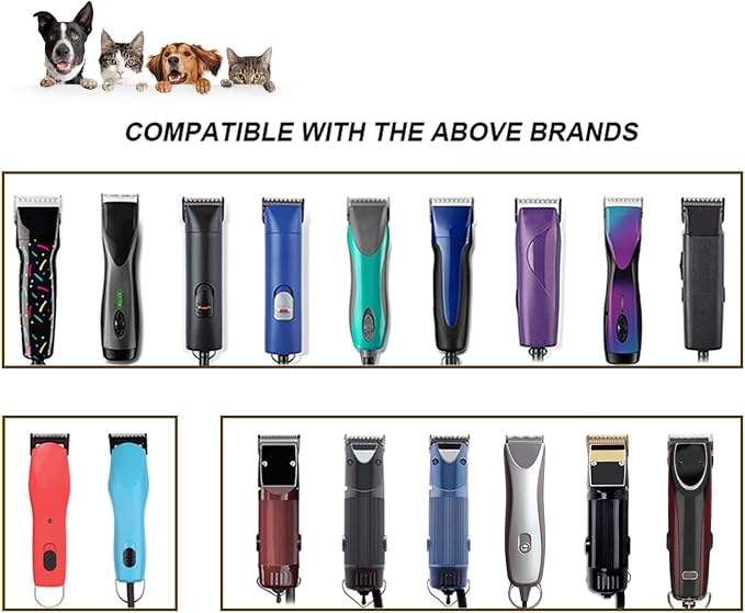Size 7FW/5FW/4FW Detachable Dog,Cat,Sheep & Horse Grooming Wide Blades Set,Compatible with Andis,Oster A5,Wahl KM10 Series Clippers,Cut Length 1/8"(3.2mm) to 3/8”(9.5mm),3 Pack