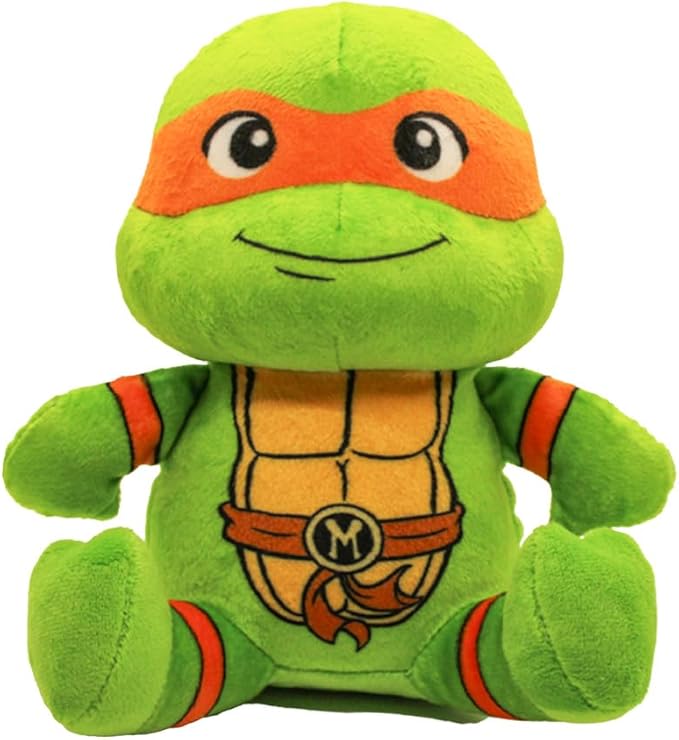 design LAB, Inc. Teenage Mutant Ninja Turtle Official Merchandise | TMNT Toys Squeaky Plush Dog Toy | Michelangelo | Stuffed Animal Turtle Squeaks for Interactive Play