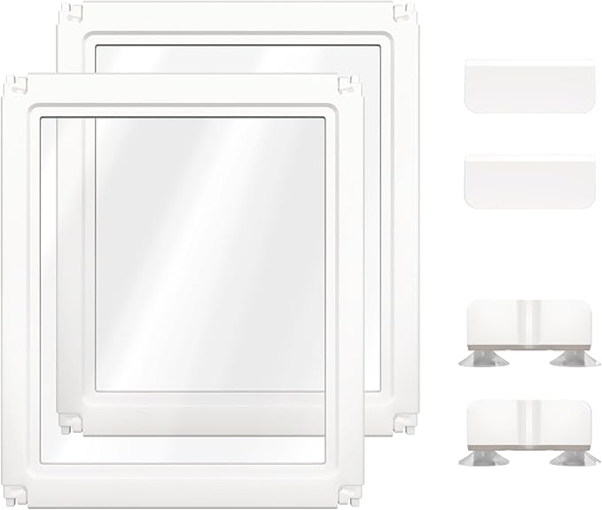 FXW AuraSpace Acrylic Indoor Dog Playpen for Small Dogs, 24 inch, 2 Panels, White