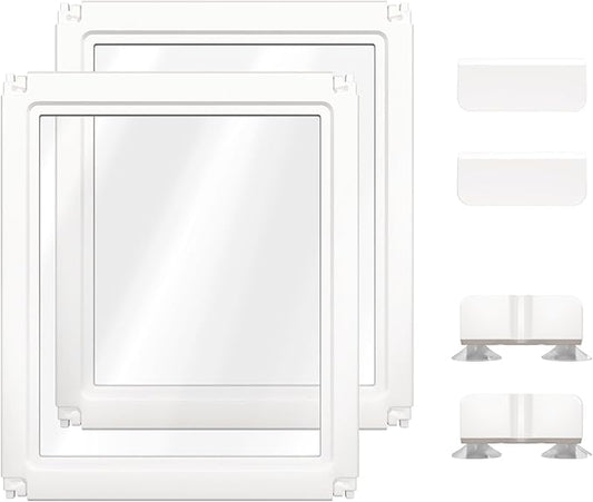 FXW AuraSpace Acrylic Indoor Dog Playpen for Small Dogs, 24 inch, 2 Panels, White