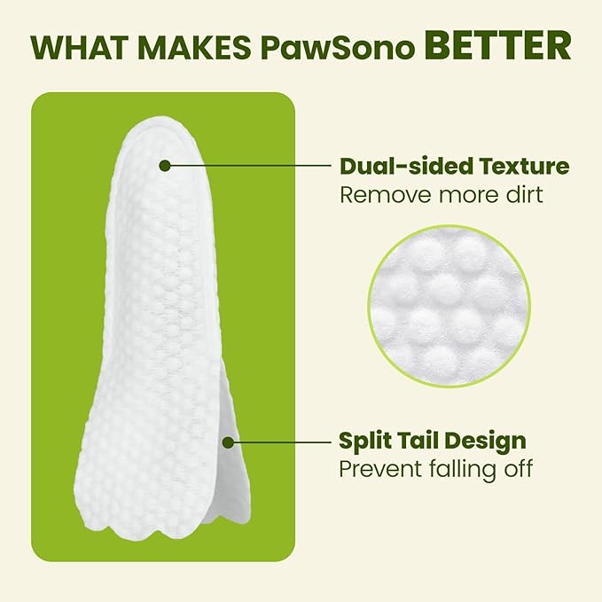 Ear Finger Wipes for Dogs & Cats, Thicker Dog Ear Cat Ear Cleaner Wipes, Natural Relief Cat Ear Cleaner Dog, Pet Health Supplies for Dog Kitten Small Animal, Aloe Scent Deodorizing - 50 Count