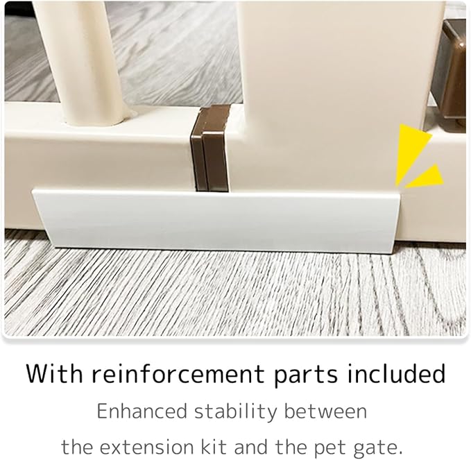 Lumizone Extra Tall Cat Gate Extension Kit 61.02" High Pressure Mounted 8.27" Extra Wide 1.37" Gap No Drilling Tall Pet Gate for Dogs (Cream, 8.27"/21cm)