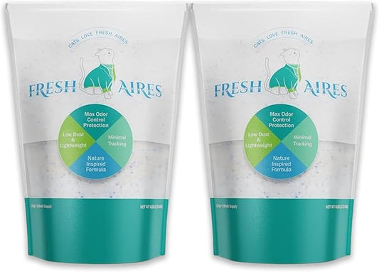 Silica Crystal Cat Litter, 6 lb | Unscented, Lightweight, Non Clumping Cat Litter | Low Dust & Tracking, Long-Lasting Odor Control Crystal Kitty Litter for Cats and Kittens (Pack of 2)