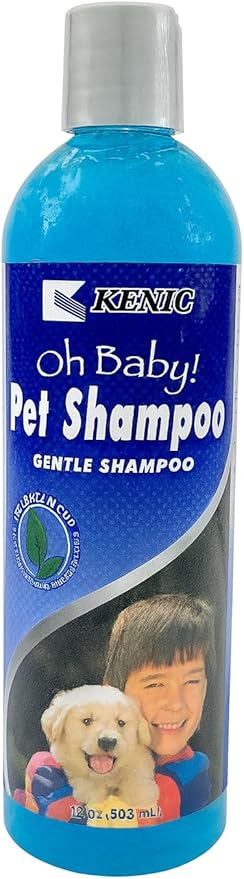 Kenic Oh Baby Gentle Pet Shampoo for Puppies & Sensitive Skin & Coats w/Light Baby Powder Scent, Soap & Paraben Free, Tear-Free, Made in USA