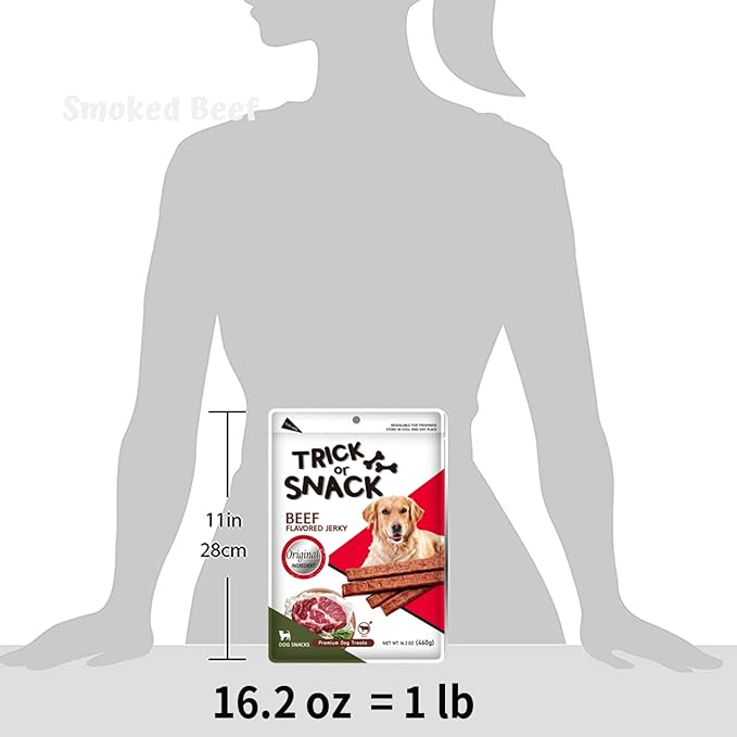 1 LB Variety Pack of Natural Grillers Dog Jerky Treats - Perfect for Training, Walking, and Treating - Made with Real Beef, Chicken, and Salmon (Beef Original Jerky)