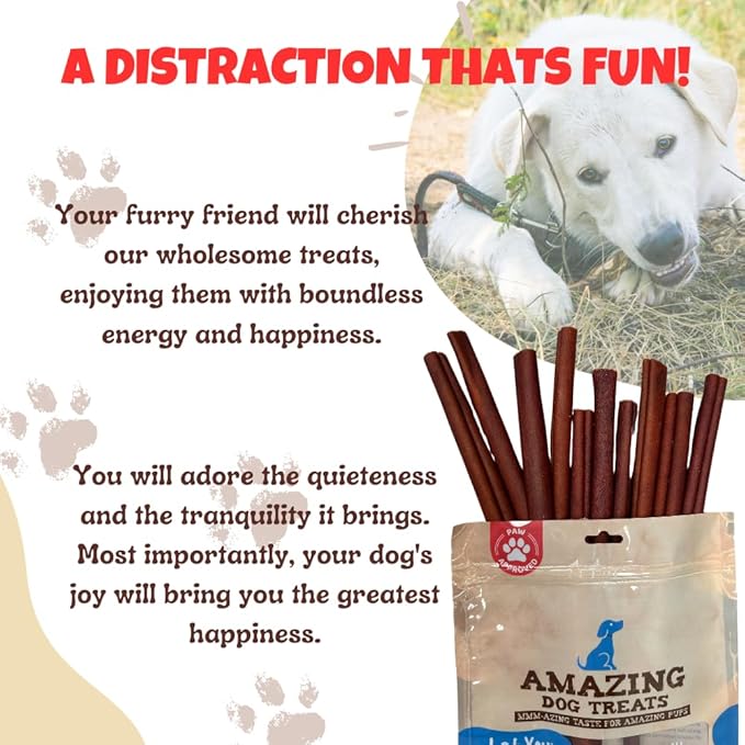 Amazing Dog Treats 6 Inch Collagen Stick - (15 Count)- Collagen Sticks for Dogs - No Hide Dog Bones