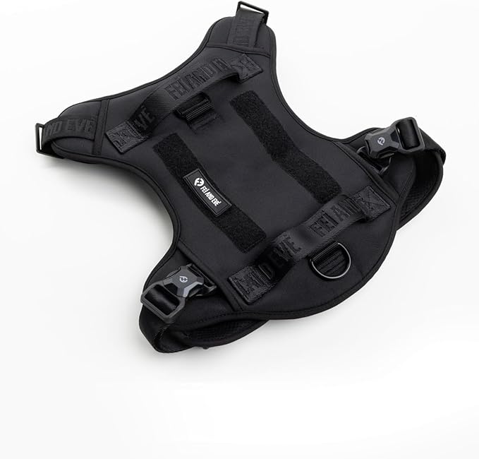 2025 New Edition, Fei & Eve MagEase Dog Harness - 3-Second Magnetic Buckles | 3-Point No-Pull Control | Heavy-Duty 900D Nylon | Dual Safety Handles | Breathable Mesh | Adjustable Fit | Medium,Black