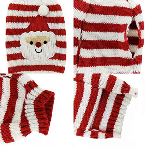 Mikayoo Christmas Dog Sweater - Festive Santa Claus Costume for Small, Medium, and Large Dogs - Holiday Pet Clothes for Xmas Celebrations (Santa Claus,XL)